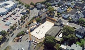 luftbild einer zenz massivhaus baustelle in andernach 