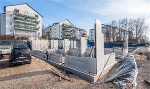 Bauarbeiten Bauvorhaben mit 40 Wohneinheiten in Limburg 