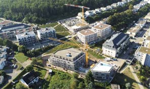 luftbild baustelle zenz-massivhaus in trier-feyen