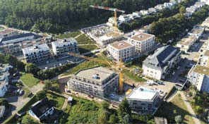 luftbild baustelle zenz-massivhaus in trier-feyen