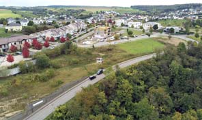 luftbild grundstück auf mont apartments von zenz-massivhaus